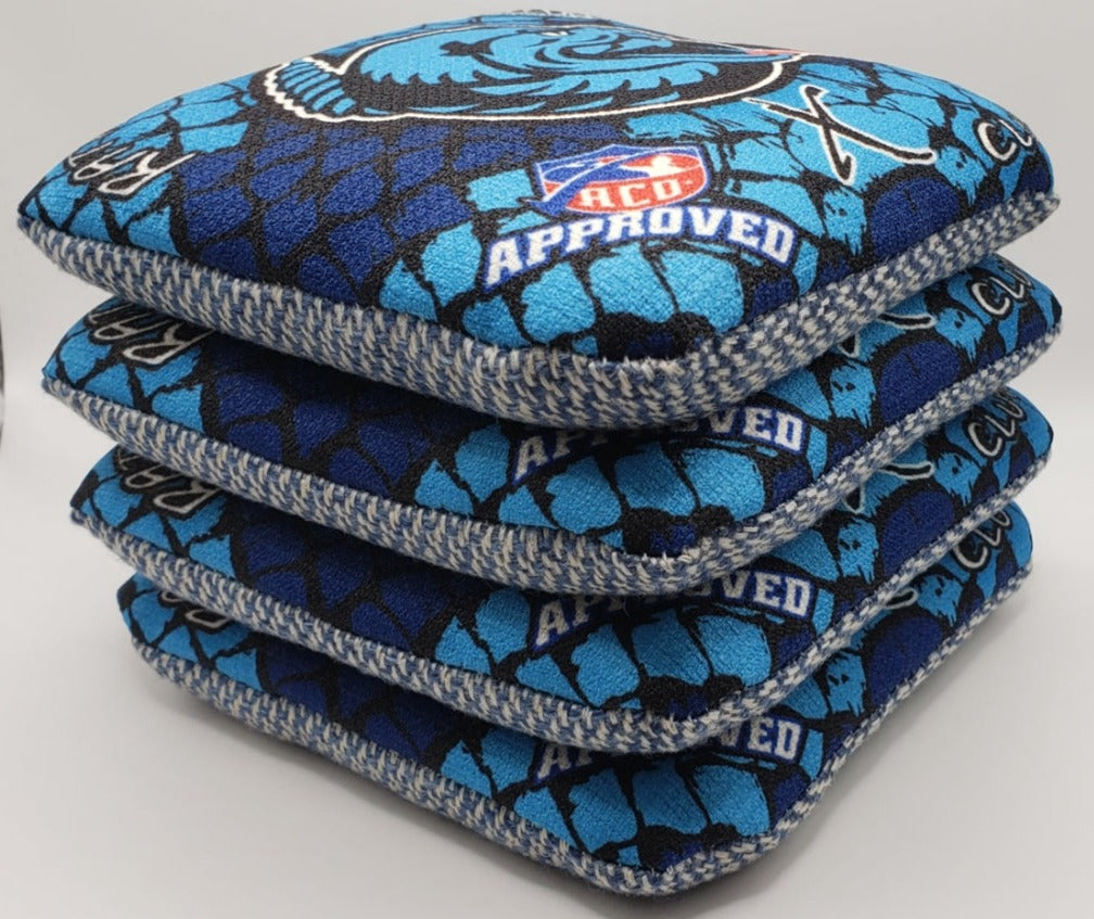 Alpha Rattler Bags - Type X - Set of (4) Pro Cornhole Bags (Blue Berry)