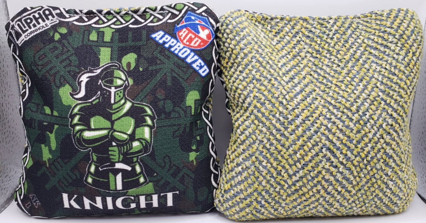 Alpha Knight Bags - Series 2 -  Set of (4) Pro Cornhole Bags (Green Skull Edition)