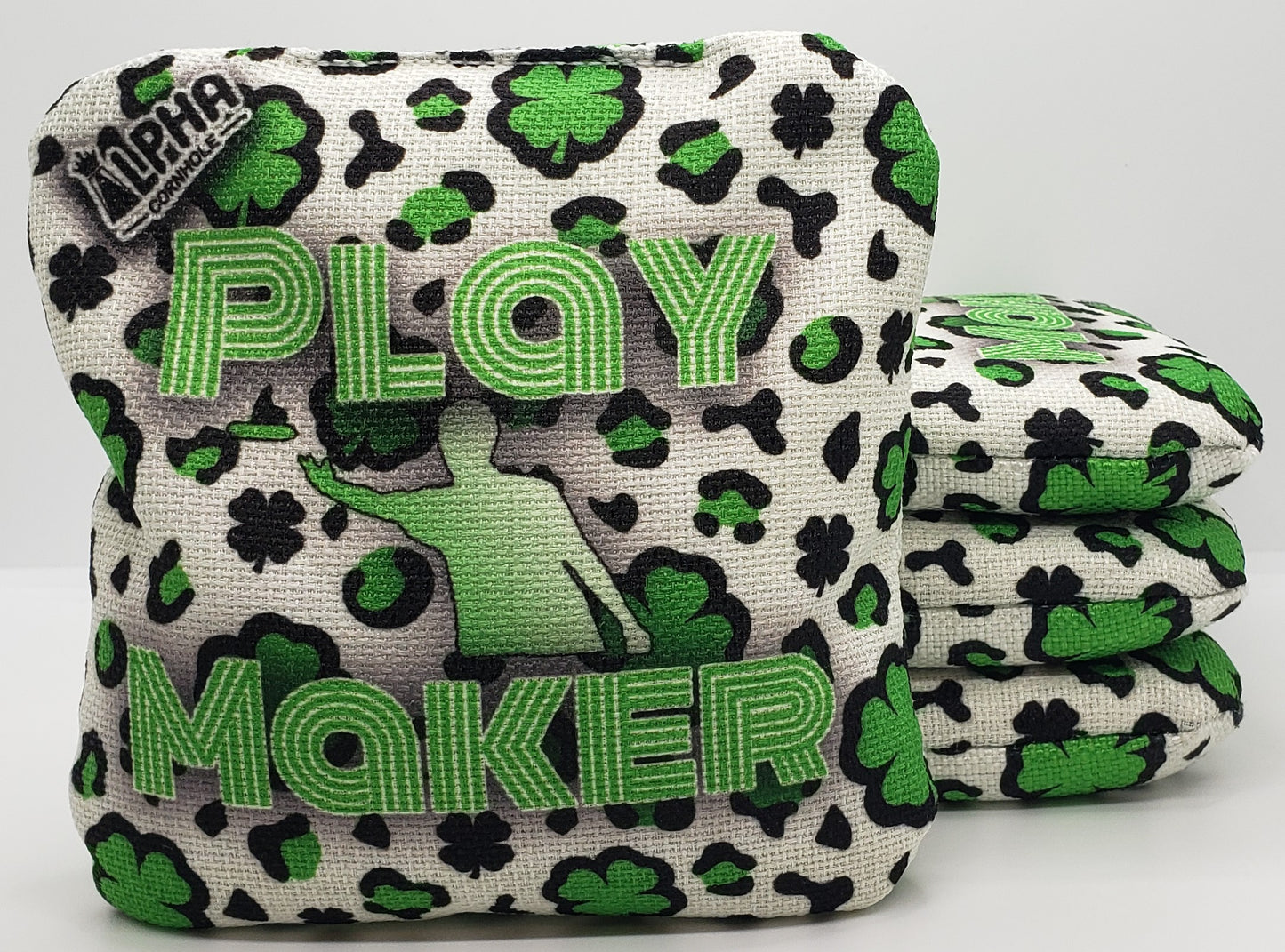 Alpha Play Maker Bags - Shamrock Edition - Set of (4) Pro Cornhole Bags