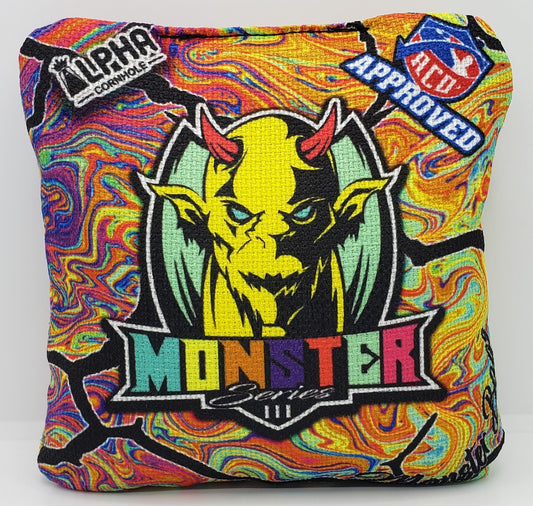 Alpha Monster Bags - Series 3 - Set of (4) Pro Cornhole Bags (Rainbow)
